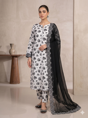 DORIYA LAWN PRINTED 3PC T-010