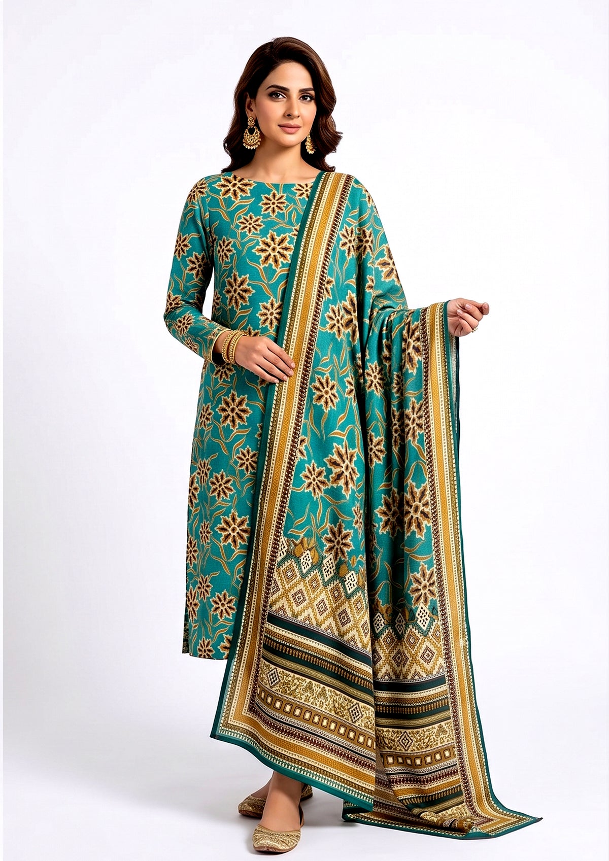 Bareeze Doaria Linen 2027 with original stamp