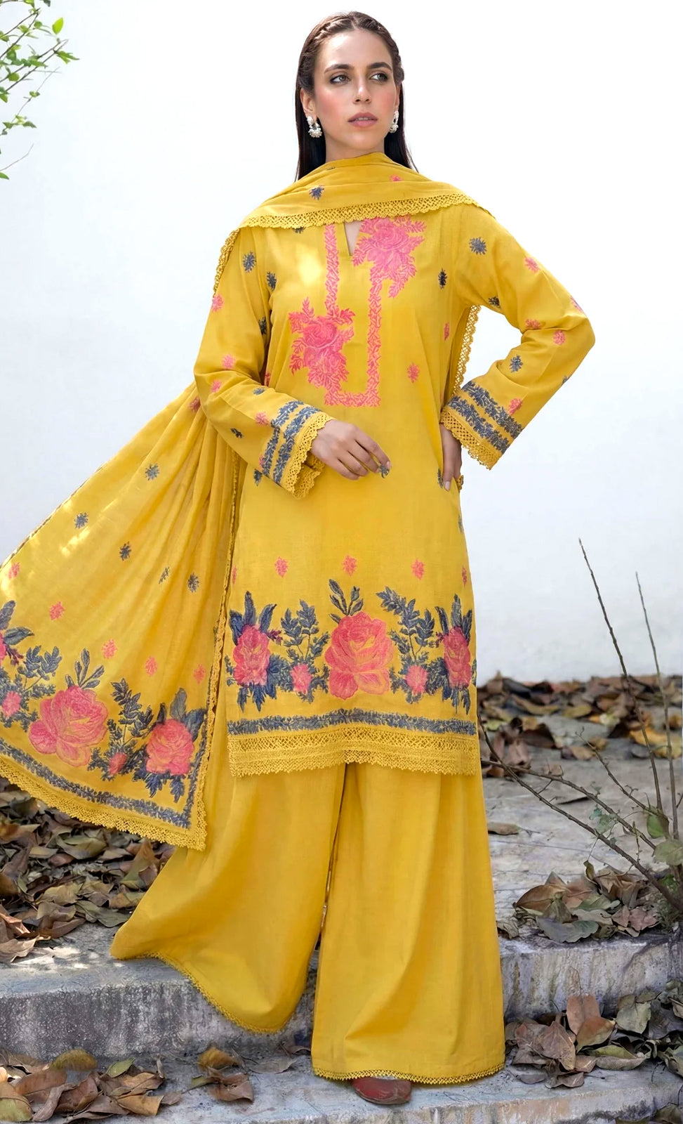 3PC UN-STITCHED JACQUARD LAWN