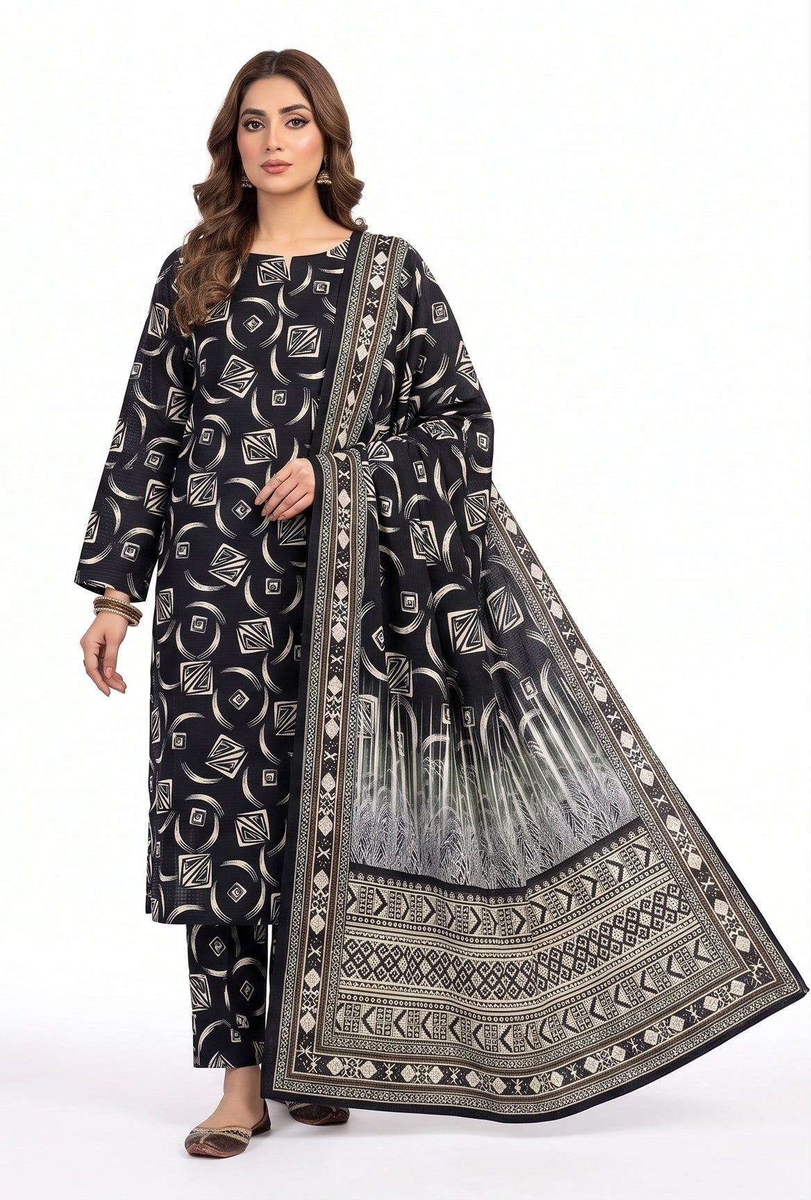 Bareeze Doaria Linen 2027 with original stamp