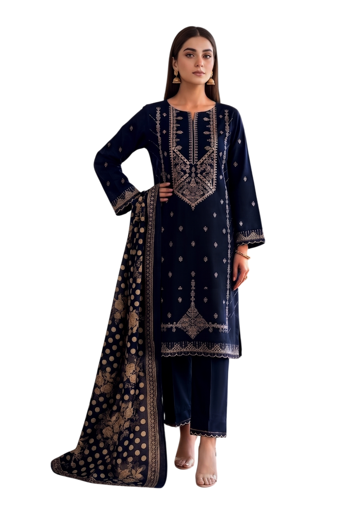 Lawn 3 Pcs Embroidered