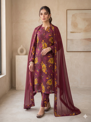 DORIYA LAWN PRINTED 3PC T-005
