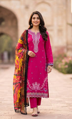 Lawn 3 Pcs Embroidered