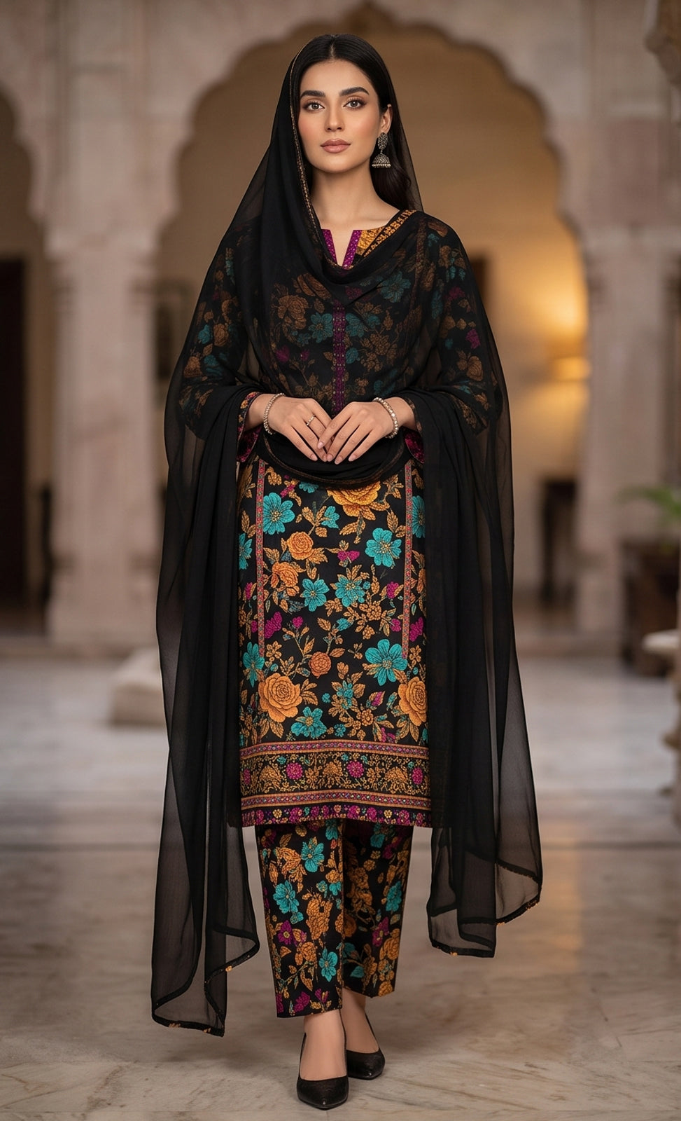 DORIYA LAWN PRINTED 3PC T-003